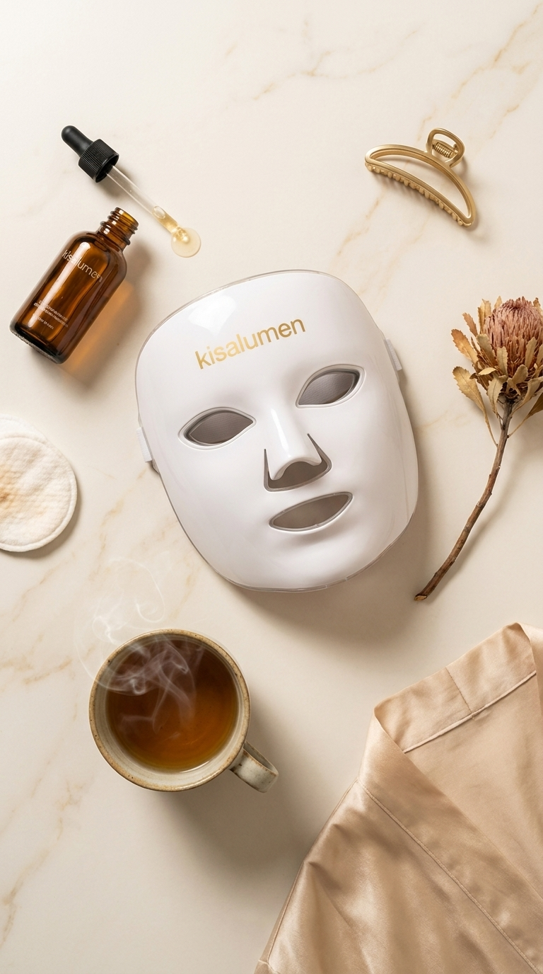 Kisalumen — Máscara LED Facial Multiluz | 1072 mW/cm²