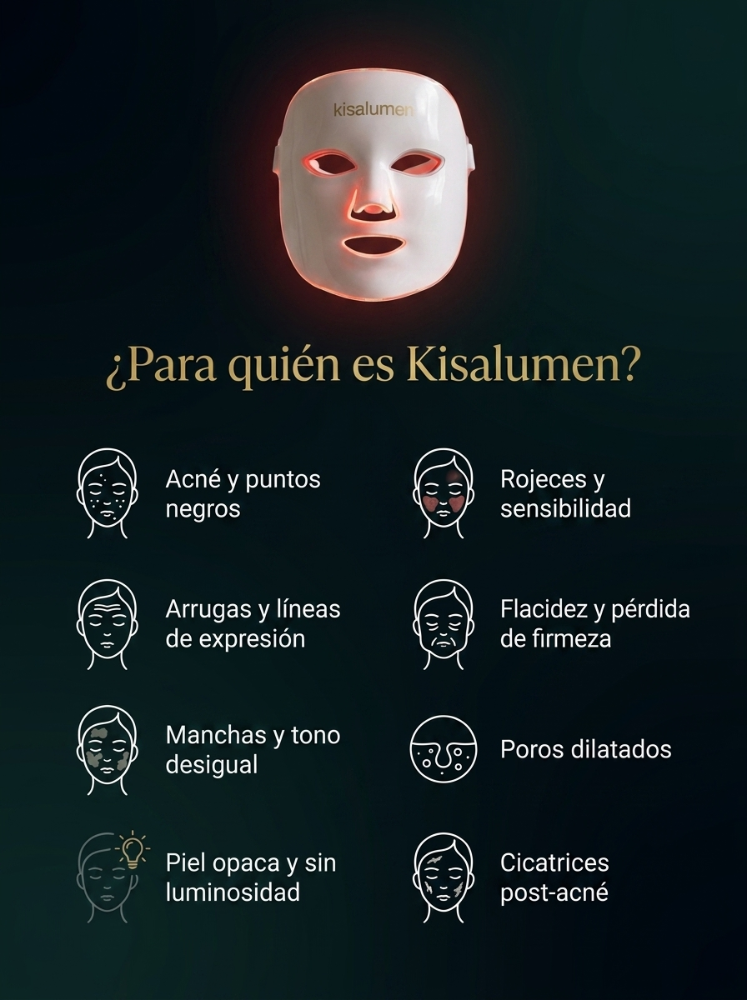 Kisalumen — Máscara LED Facial Multiluz