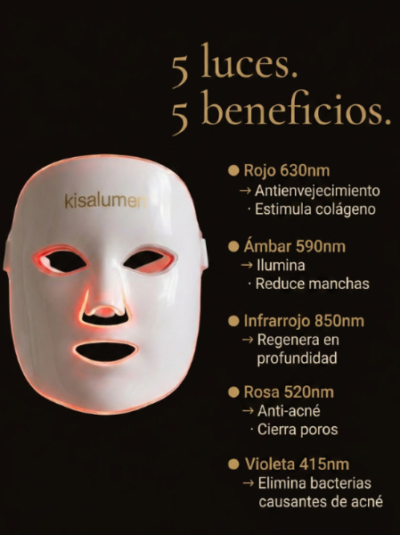 Kisalumen — Máscara LED Facial Multiluz